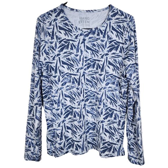 Hang Ten Large Long Sleeve UPF 50+ Rash Guard Swim Top - Picture 5 of 12